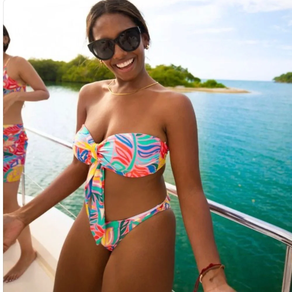 NEW! Kenny Flowers THE COLOMBIA Underwire Bikini Top and Bikini Bottom Set M